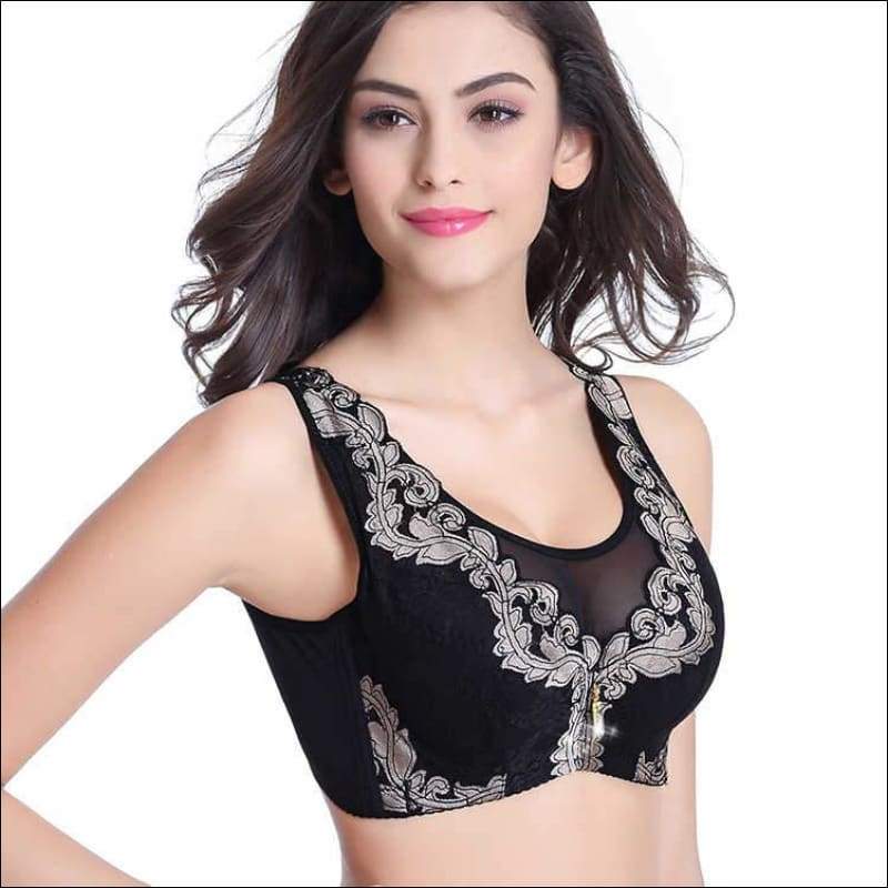 Large Size Push-up Bra Lace Embroidery - Lingerie & Sleep