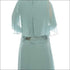 Le Bos Cool Sage Mesh & Chiffon Long Evening Cape Dress