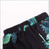 Leaf Print Backless Halter Neck Vacation Casual Shorts