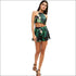 Leaf Print Backless Halter Neck Vacation Casual Shorts
