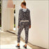 Leopard Long-sleeve Hoodie And Casual Pants