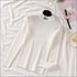 Letter Embroidery Mock Neck Knitwear