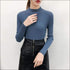 Letter Embroidery Mock Neck Knitwear