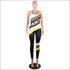 Letter Print Sleeveless Tight Jumpsuits