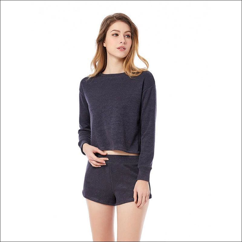 Long-sleeve Casual Loose Pattern Pajama Set - Lingerie & 