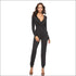 Long-sleeve Casual V-neck Jumpsuits