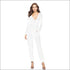 Long-sleeve Casual V-neck Jumpsuits