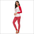 Long-sleeve Christmas Style T-shirt Stripe Print Pencil Pants Women Casual Two-piece Set