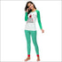 Long-sleeve Christmas Style T-shirt Stripe Print Pencil Pants Women Casual Two-piece Set