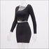Long-sleeve Crop Top And Bodycon Skirt