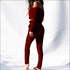 Long-sleeve Crop Top And Pants Knit Two Pieces Sets