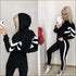 Long-sleeve Drawstring Crop Hoodie And Skinny Pants Casual Two Pieces Sets