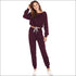 Long-sleeve Drawstring Top And Casual Pants Two Pieces Sets