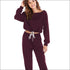 Long-sleeve Drawstring Top And Casual Pants Two Pieces Sets