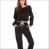 Long-sleeve Drawstring Top And Casual Pants Two Pieces Sets