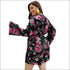 Long-sleeve Floral Pattern Romper