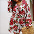 Long-sleeve Floral Pattern Romper