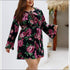 Long-sleeve Floral Pattern Romper