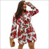Long-sleeve Floral Pattern Romper
