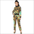 Long-sleeve Floral Print Women Zipper Pattern Workout