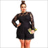 Long-sleeve Lace Patchwork Plus Size Rompers