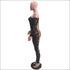 Long-sleeve Leopard Lace Patchwork Oblique Shoulder Tight Jumpsuits