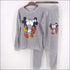 Long Sleeve Mickey Print Top And Pants Casual Two Piece Sets