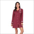 Long-sleeve Single-breasted Nightdress