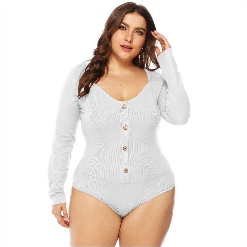 Long Sleeve Solid Color Single Breasted Design Plus Size 