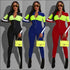 Long-sleeve Stand Collar Zipper Jumpsuits
