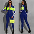 Long-sleeve Stand Collar Zipper Jumpsuits