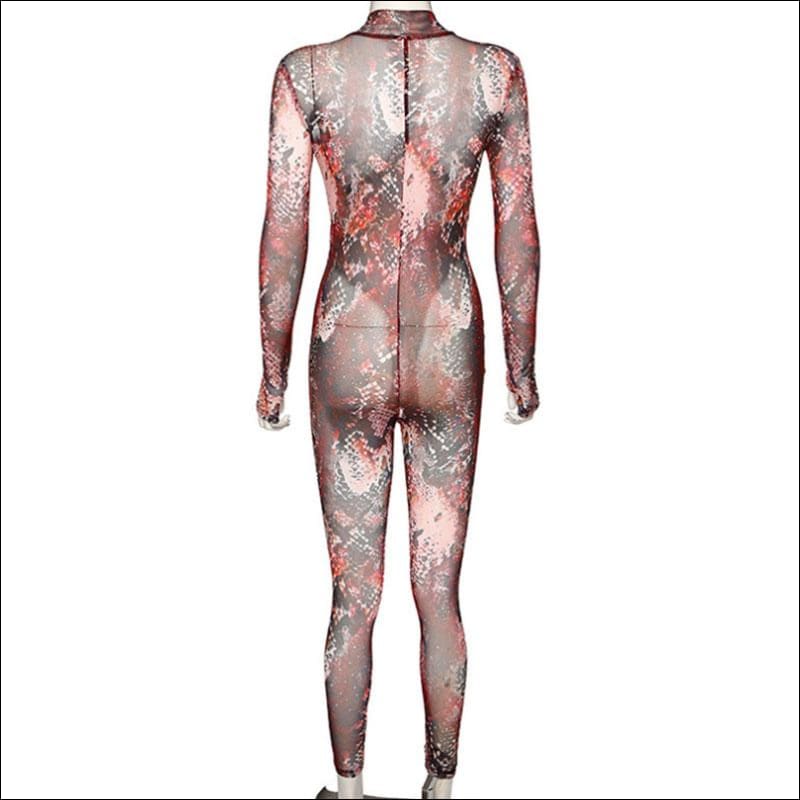 Long-sleeve Tight Jumpsuits - Jumpsuits