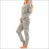 Long-sleeve Top And Pants Leopard Print Leisure Pajamas Set