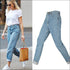 Loose High Rise Straight Jeans