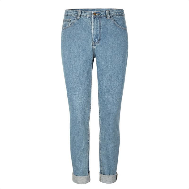 Loose High Rise Straight Jeans - XS / Blue - Petite Bottoms