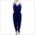 Loose Pattern Women Spaghetti Strap Surplice Jumpsuits