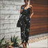 Loose Pattern Women Spaghetti Strap Surplice Jumpsuits