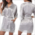 Loose Satin Nightgown Set