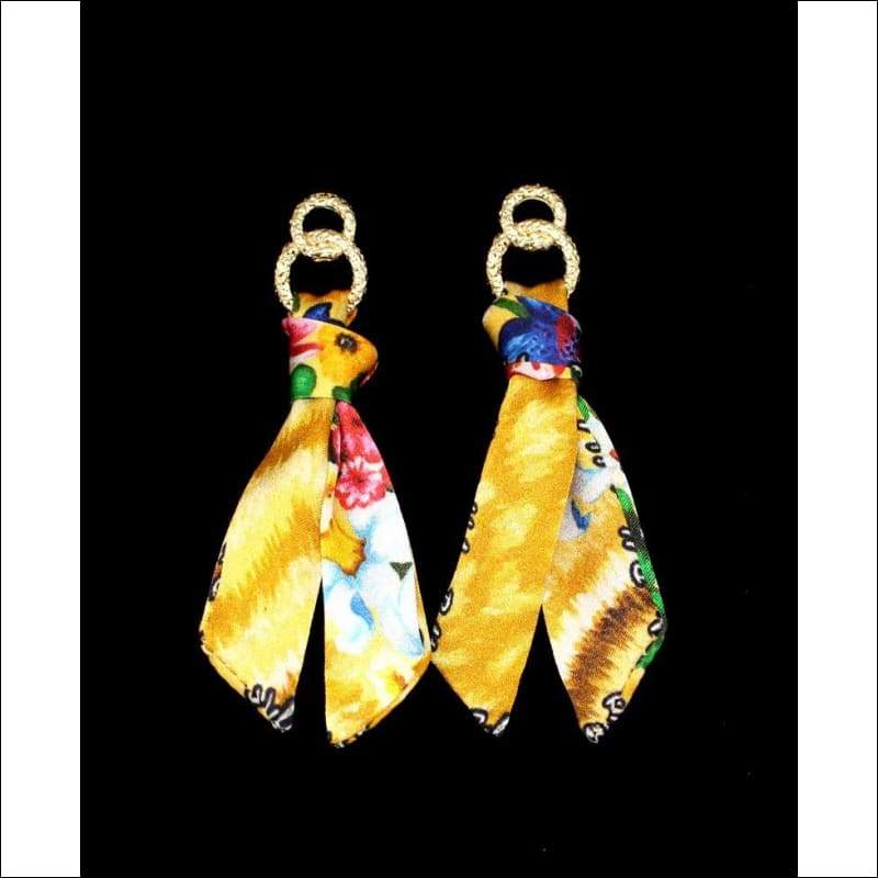 Lucky Cat silk tie earring & bracelet set - Set & 