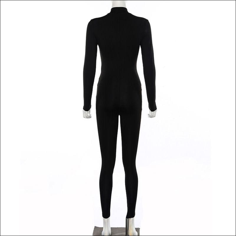 Mesh Patchwork Design Sports Jumpsuits - Jumpsuits