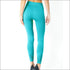 Mesh Seamless Legging with Ribbing Detail - Aqua