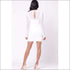 Mesh Sleeve Solid Mini Dress