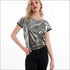 Metallic Luster Design Hot Sale Short Sleeves T-shirt