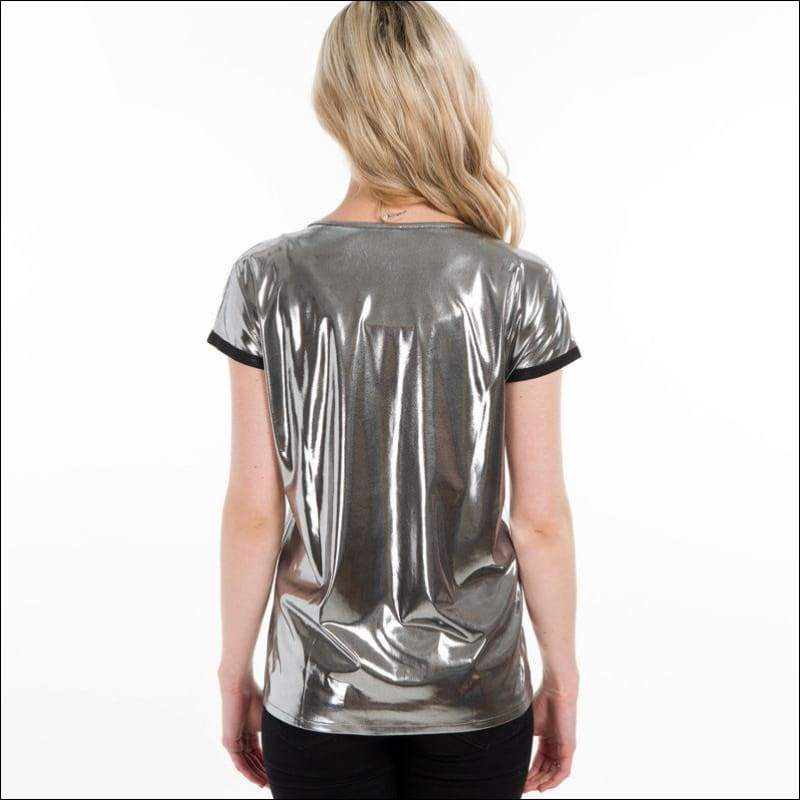 Metallic Luster Design Hot Sale Short Sleeves T-shirt - 