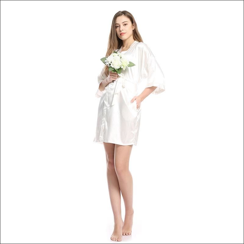 Mid-length Homewear Sleep-robe - S / White - Lingerie & 
