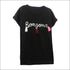 Modern Short Sleeves Letters Embroideried T-shirt With Tassel