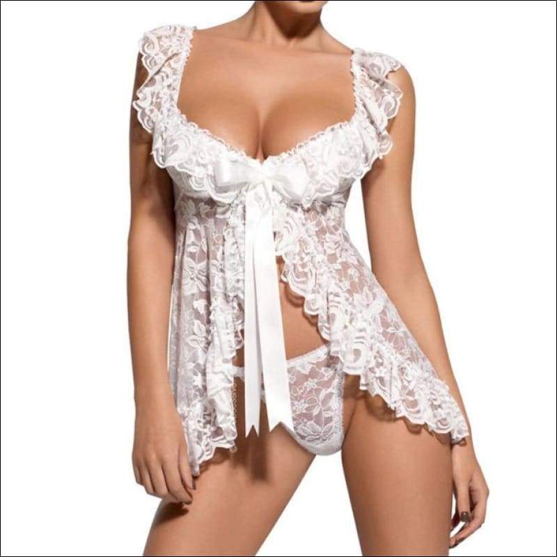 Nightgown And Panties Nightwear Sets - S / White - Lingerie 