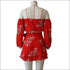 Off Shoulder Ruffles Tops and Skirt Fashion Two Pieces Sets