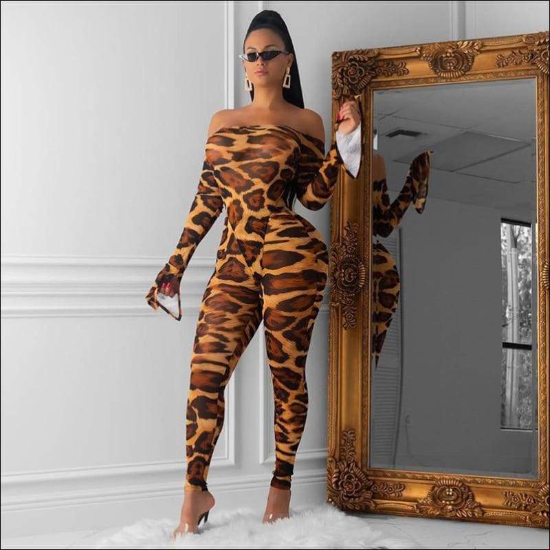 Off-the-Shoulder Tight Jumpsuits - Jumpsuits