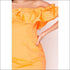 Orange Bardot Ruffle Mini Dress